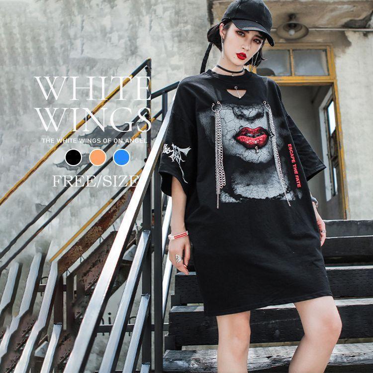 Tシャツ トップス レディース 半袖 モード ストリート 黒 カジュアル ナチュラル 二次会 代 30代 40代 50代 大人っぽく お買い得 6223a White Wings 通販 Yahoo ショッピング