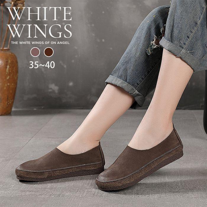 スリッポン レディースシューズ スリッパ モカシン 女性用 夏 リゾート 歩きやすい 美脚 本革 新発売 Lt6122 12 White Wings 通販 Yahoo ショッピング