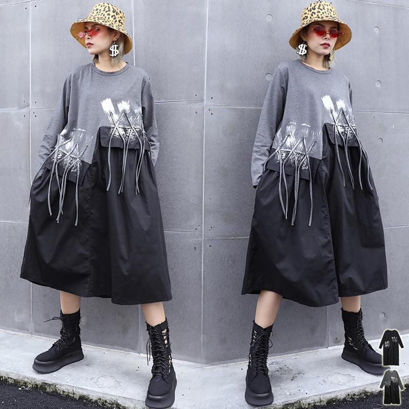 ワンピースひざ丈 レディース夏服 コーデ 黒フォーマル 結婚式 きれいめ 40代 30代 代 Tシャツワンピ 重ね 長袖 W8067 White Wings 通販 Yahoo ショッピング