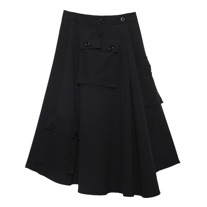 スカートロング丈 レディース春秋服 コーデ 黒フォーマル 結婚式 きれいめ 40代 30代 代 Aライン 非対称 ハイウエスト W960y White Wings 通販 Yahoo ショッピング