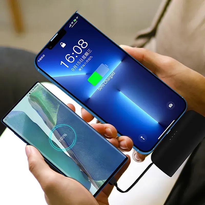 2個セット モバイルバッテリー 10000mAh ミニ 急速充電 スマホに挿す