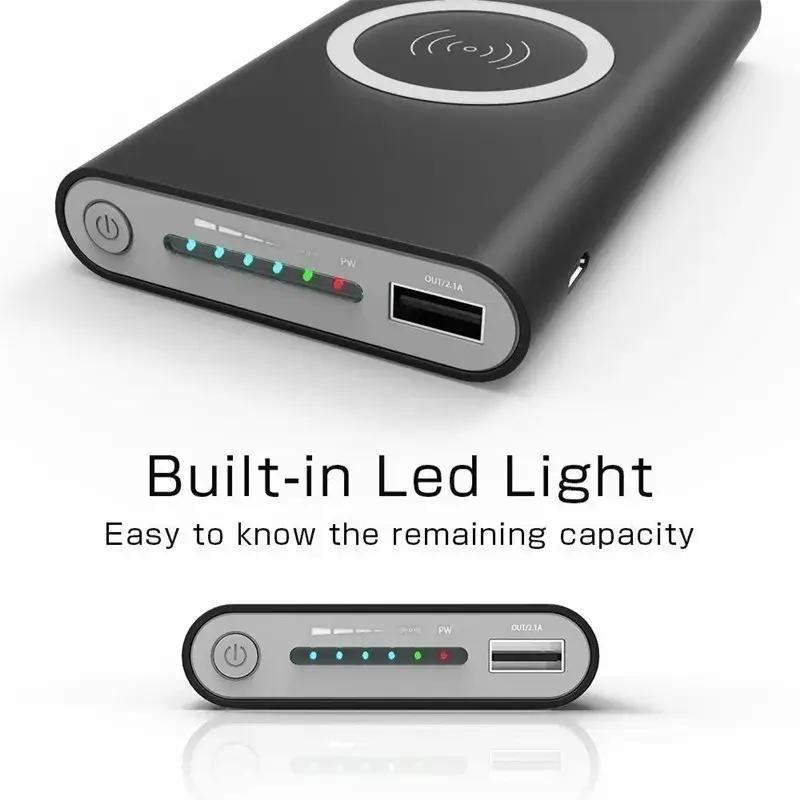 モバイルバッテリー 大容量 30000mAh 薄型 軽量 無線充電 QIワイヤレス充電器 携帯充電器 iPhone スマホ充電器 急速充電 LEDライト付き PSEマーク B03｜wholesale-market-com｜06