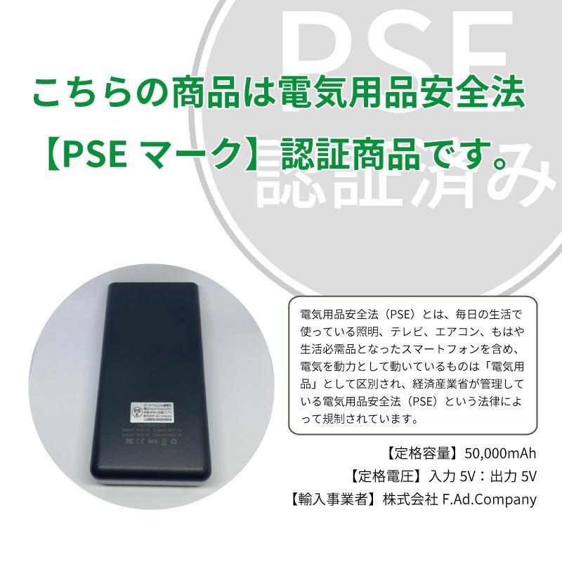モバイルバッテリー 大容量 軽量 50000mAh 22.5W 急速充電 3台同時充電
