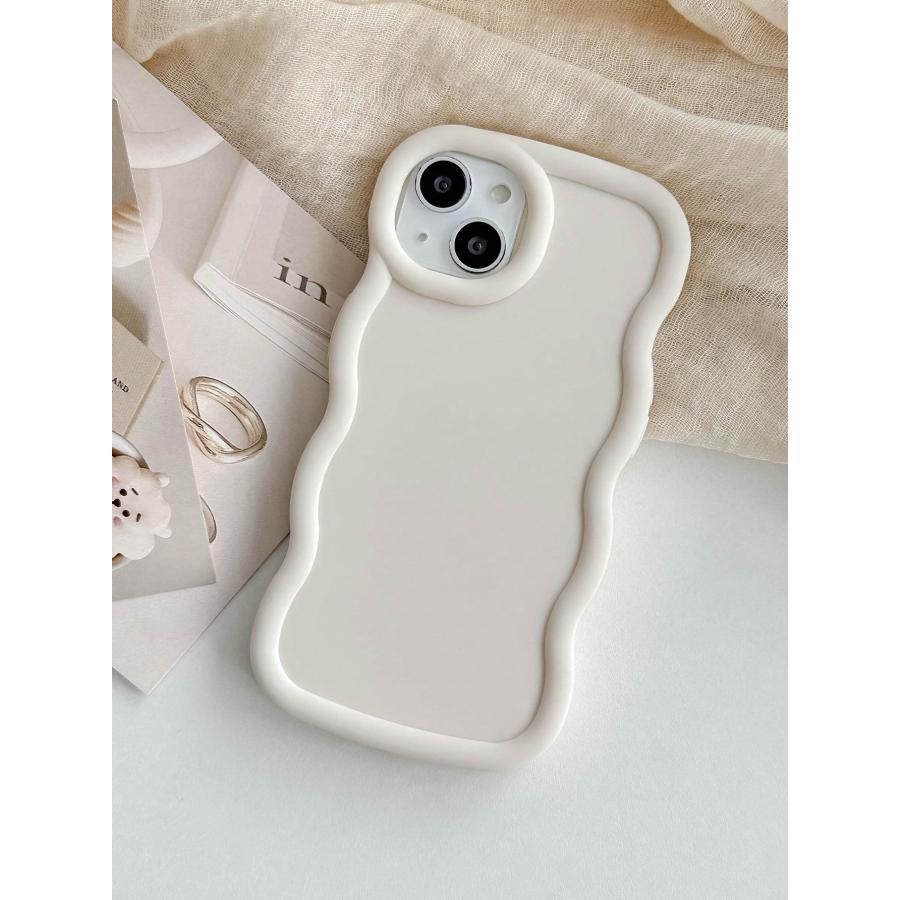 iPhone スマホケース iphoneケース 雲 くねくね 波状 白 女子 iphone16 