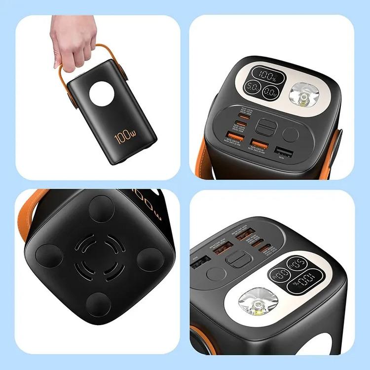 モバイルバッテリー 大容量 60000mAh BOX 持ち手 キャンプ アウトドア