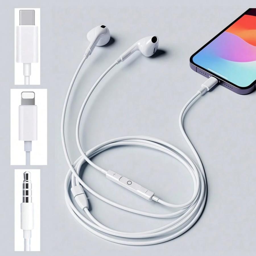 イヤホン 有線 タイプc iPhone 17 ライトニング 軽量 マイク付き type