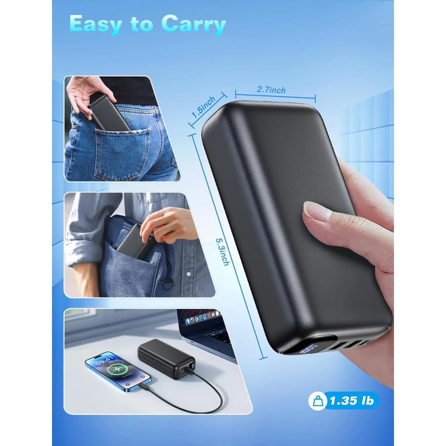 22.5W 急速充電 50000mAh 大容量 モバイルバッテリー 2WAY入力 Type-C+