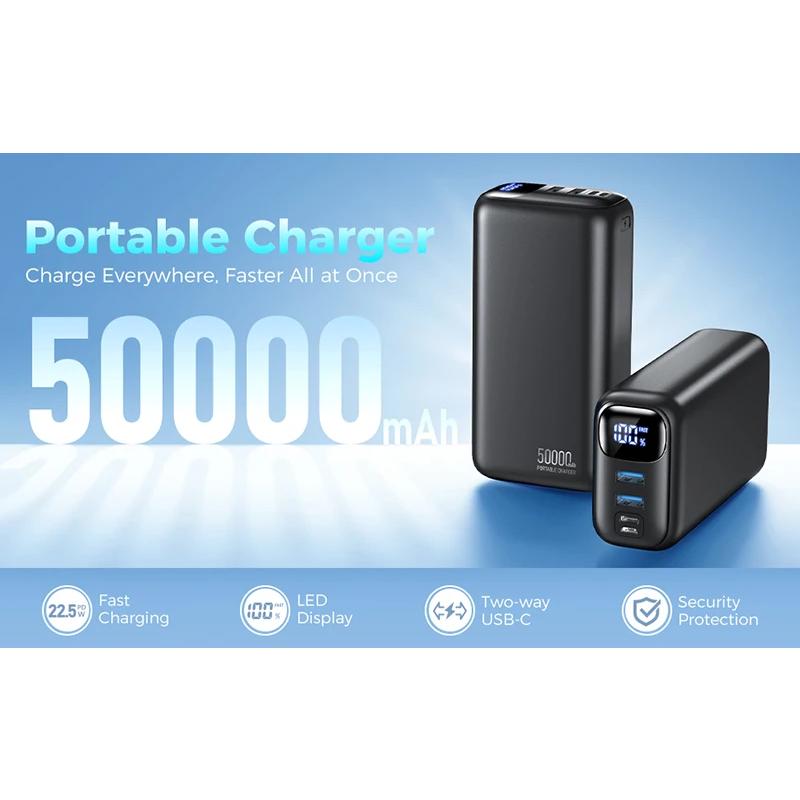 22.5W 急速充電 50000mAh 大容量 モバイルバッテリー 2WAY入力 Type-C+