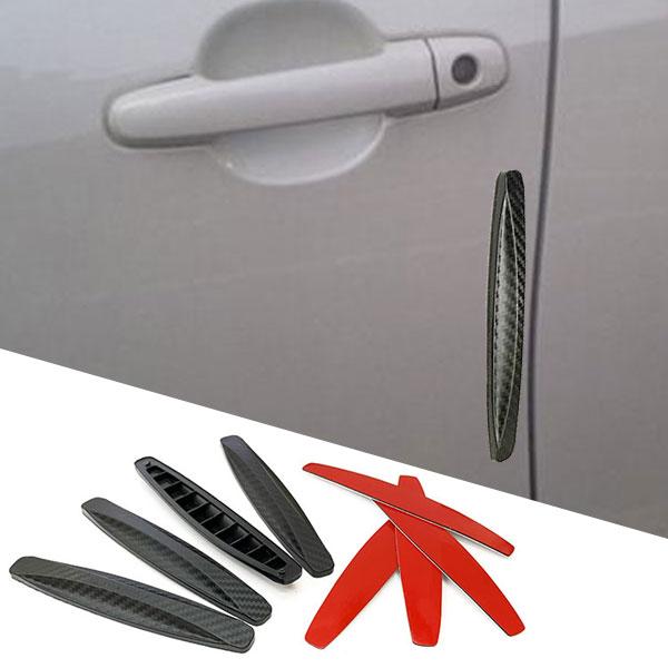 ドアガード blackカーボン柄 b4p 車 エッジ バンパーガード キズ防止 ステッカー 汎用 4点set 自動車 カー用品 送料無料