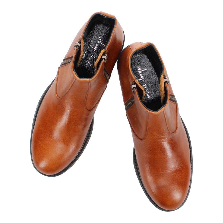 whoop-de-doo（フープディドゥ） ダブルジップブーツ 日本製 本革