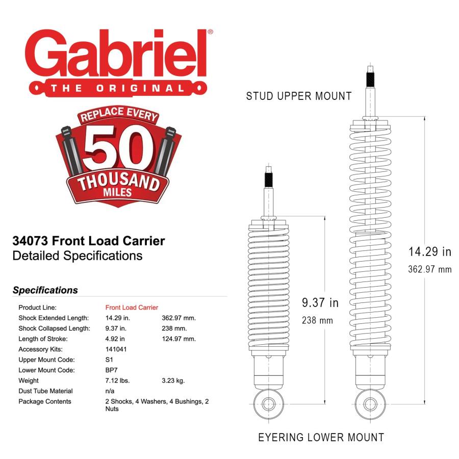 Gabriel 34073 フロントロードキャリア コイルスプリング ショックアブソーバー ビュイック/キャデラック/シボレーの選 並行輸入品_6