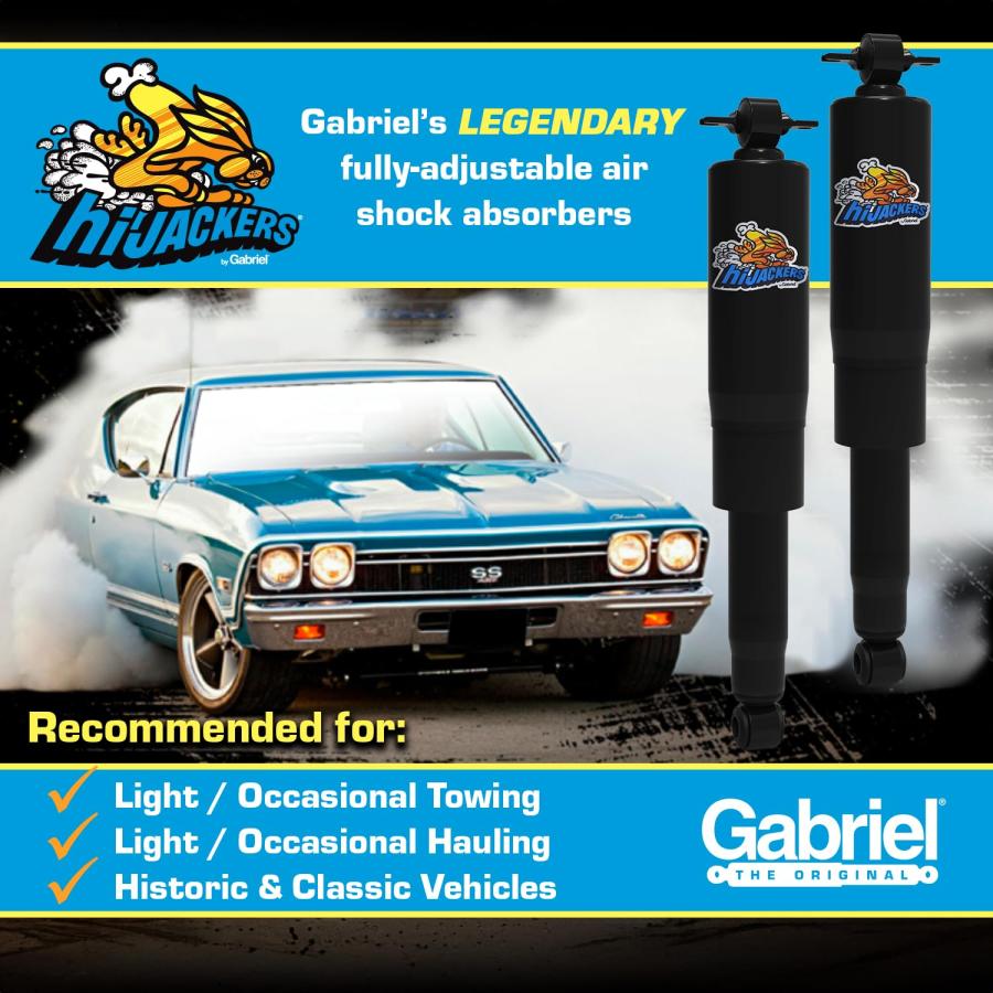 Gabriel 49213 HiJackers Adjustable Air Shock Absorbers Rear Idea 並行輸入品の画像