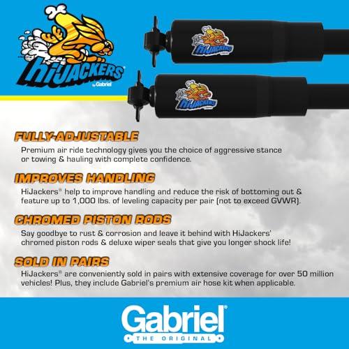 Gabriel 49213 HiJackers Adjustable Air Shock Absorbers Rear Idea 並行輸入品の画像