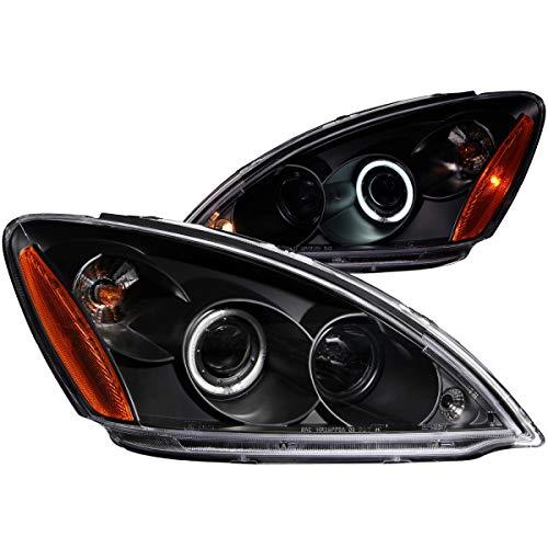 Anzo USA 121102 三菱ランサープロジェクター ヘイローブラックヘッドライトアセンブリ付き (ペアで販売) Anz 並行輸入品_1