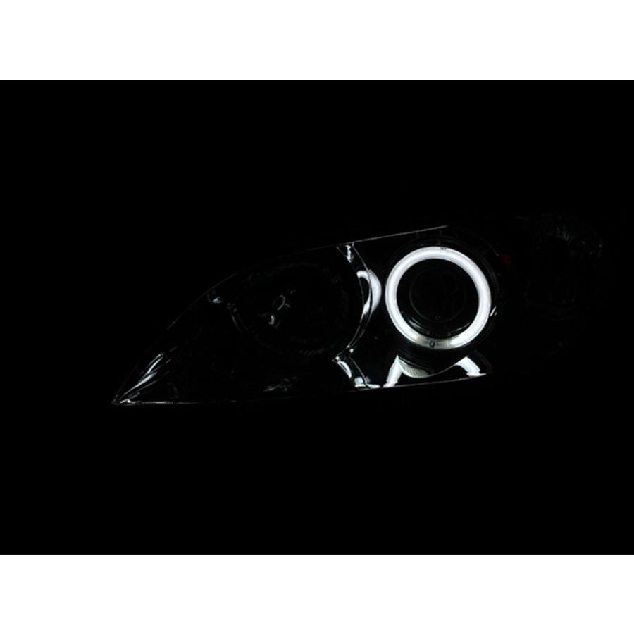 Anzo USA 121211 マツダ 3 クローム クリア プロジェクター Halos ヘッドライト アセンブリ (ペアで販 並行輸入品