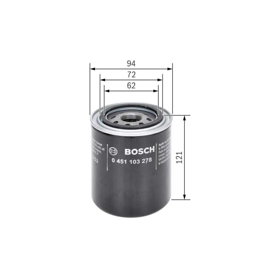 ボッシュ(BOSCH) オイルフィルター 0451103278 BOSCH Oil Filter compatible with  並行輸入品｜wid-grab｜04
