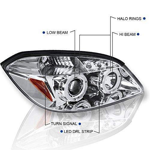 【並行輸入品】Spec D Tuning 2005 2010 シボレー コバルトヘイロー LED プロジェクター ヘッドライト クローム 200の画像