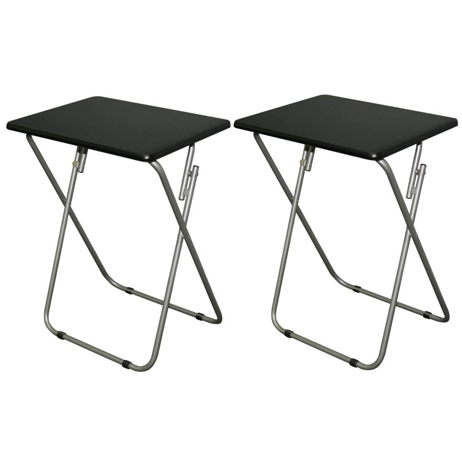 eHemco Set of 2 Folding Tv Trays Tv Tables Black Tops by eHemco 並行輸入品 HFAYB005H86KLIKWidGrab
