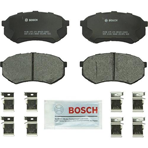 【並行輸入品】Bosch BP433 QuietCastプレミアムセミメタリックディスクブレーキパッドセット クライスラーコンククスト 三菱スタの画像