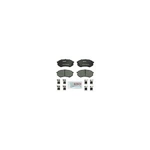 【並行輸入品】Bosch BP433 QuietCastプレミアムセミメタリックディスクブレーキパッドセット クライスラーコンククスト 三菱スタの画像