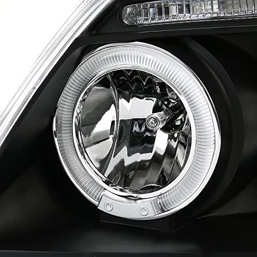 Spec D Tuning Halo 光沢ブラックプロジェクターヘッドライト + LEDバンパーフォグランプ フォードF150スタ 並行輸入品_7