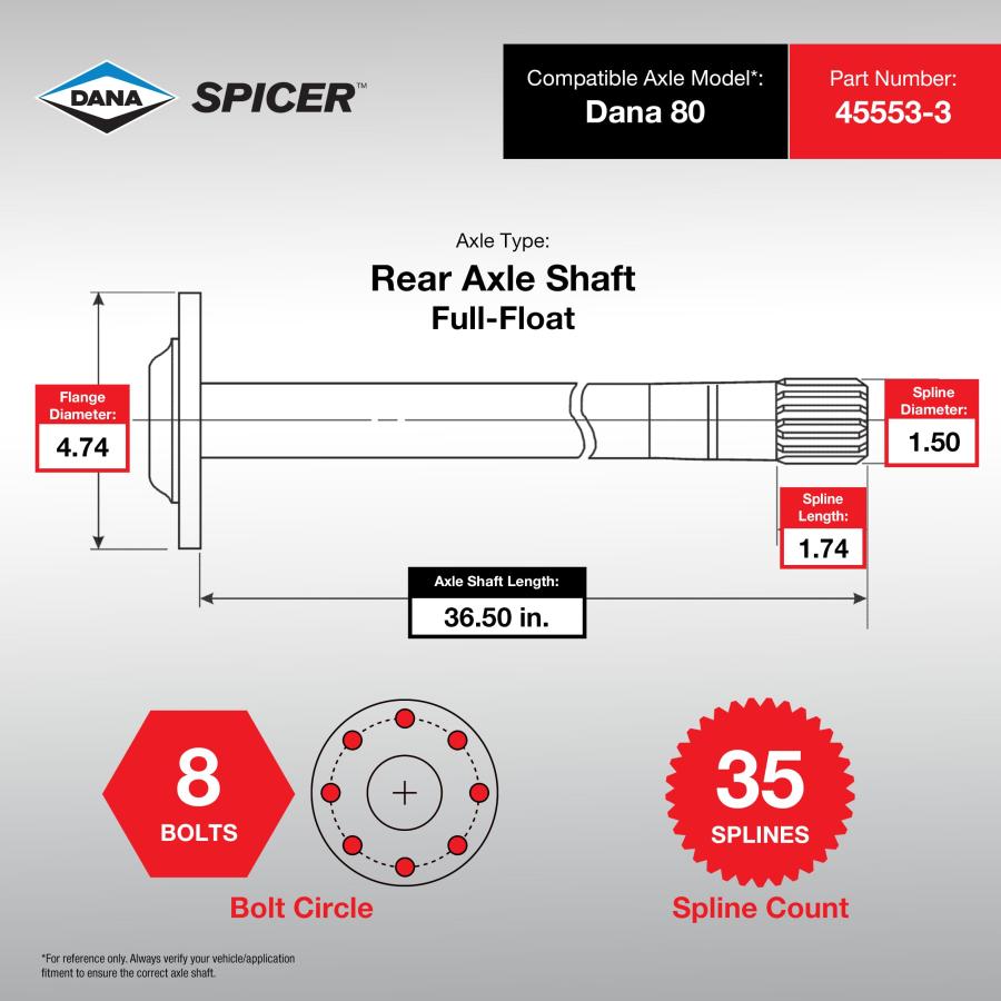 【並行輸入品】Spicer 45553 3 リアアクスルシャフト Spicer 45553 3 Rear Axle Shaftの画像