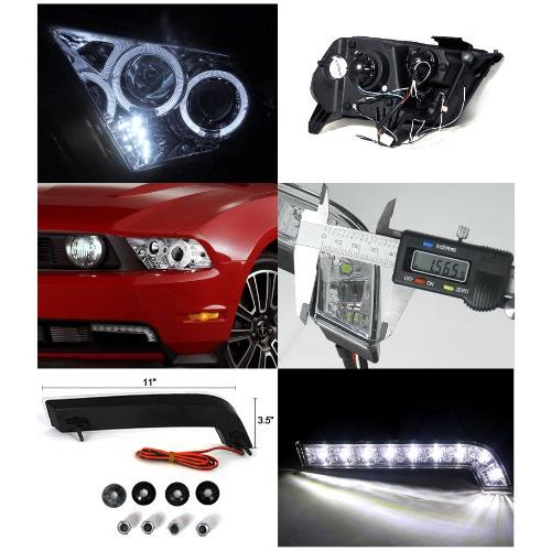 【並行輸入品】 SPEC D TUNING Chrome Halo LED Projector Headlights + SMD LED Bumの画像