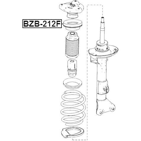 【並行輸入品】FEBEST A2049810025 / A2049810025 メルセデス用フロントショックアブソーバーベアリング A204
