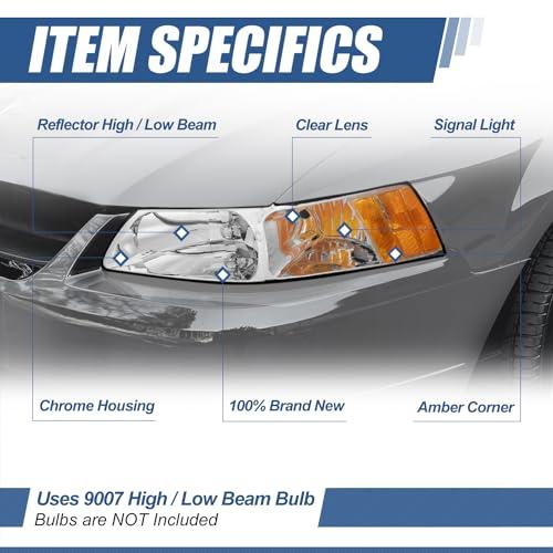 HL OH FM99 VR ホワイト AD HL OH FM99 CH AM Auto Dynasty Headlights As 並行輸入品_4