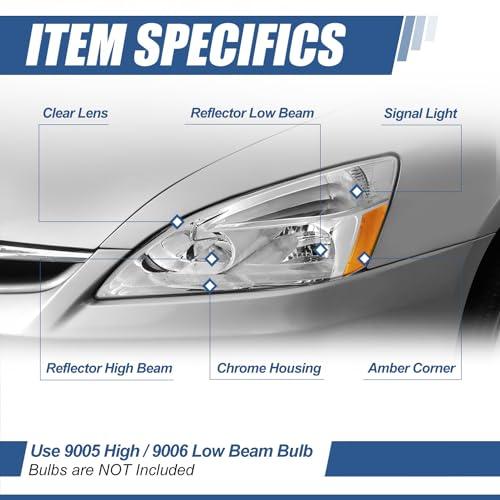 【並行輸入品】HL OH HA03 VR AD HL OH HA03 CH AB Auto Dynasty Headlights Assemblの画像