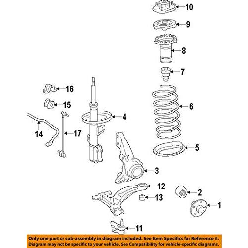 【並行輸入品】純正ホンダ 51621 TR0 A03 ショックアブソーバーユニット 左 フロント Genuine Honda 51621 TR0の画像