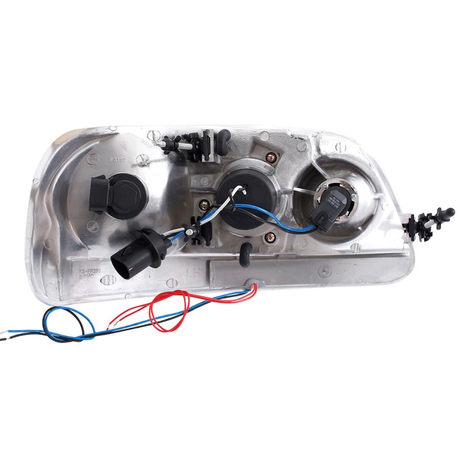 SPPC Chrome Projector Headlights Assembly with Halo Rings for Fo 並行輸入品の画像