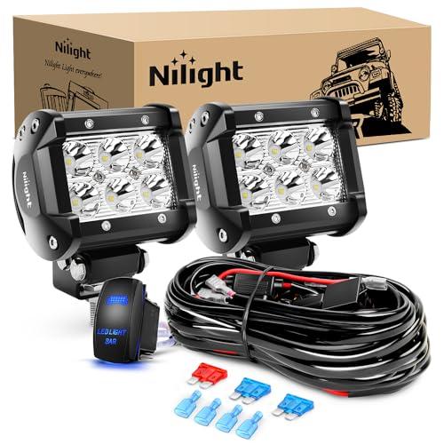 ZH127 4" 2PCS 18W Spot Road 12V 5Pin Rocker Switch LED Light Bar 並行輸入品_1