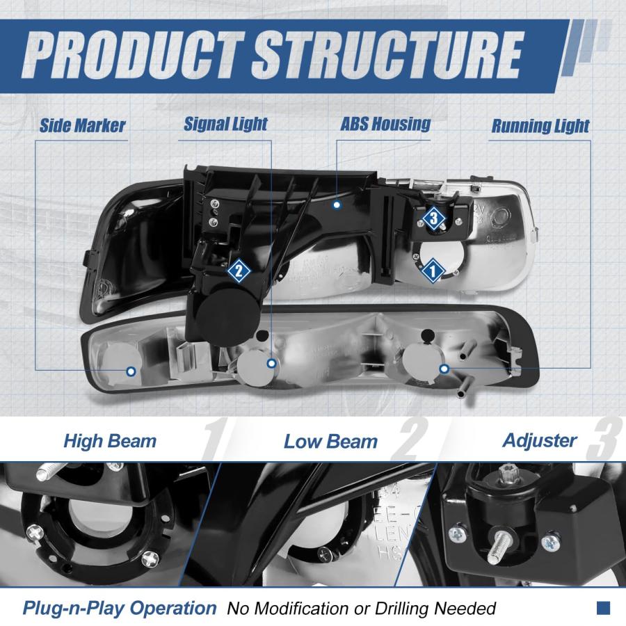 HL OH CS99 4P VR ブラック AD HL OH CS99 4P SM CL1 Auto Dynasty Headli 並行輸入品の画像