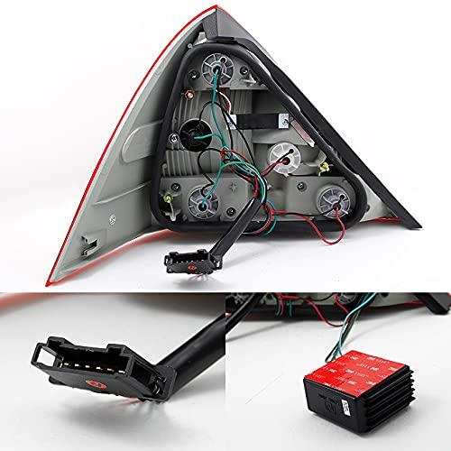 【並行輸入品】AKKON   メルセデスベンツR170 SLKクラスレッドクリアリアLEDテールライトブレーキランプ交換用左+右用 AKKONの画像