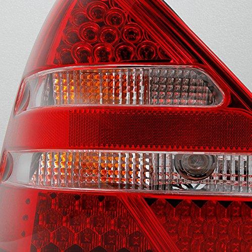 【並行輸入品】AKKON   メルセデスベンツR170 SLKクラスレッドクリアリアLEDテールライトブレーキランプ交換用左+右用 AKKONの画像