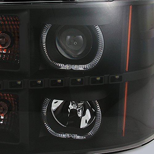 AKKON   GMC シエラ ピックアップ ブラック 専用 ハロー プロジェクター 超高輝度SMD DRL LED ヘッドライト 並行輸入品の画像