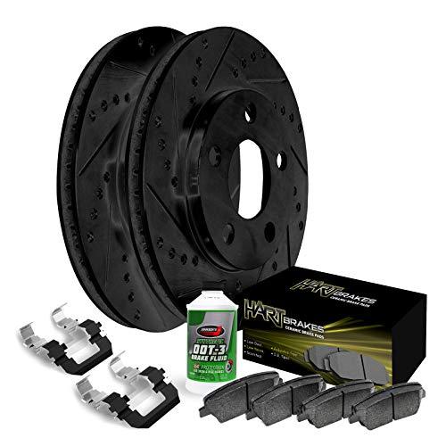 Hart Brakes フロントブレーキとローターキット | フロントブレーキパッド | ブレーキローターとパッド | セラミック 並行輸入品の画像