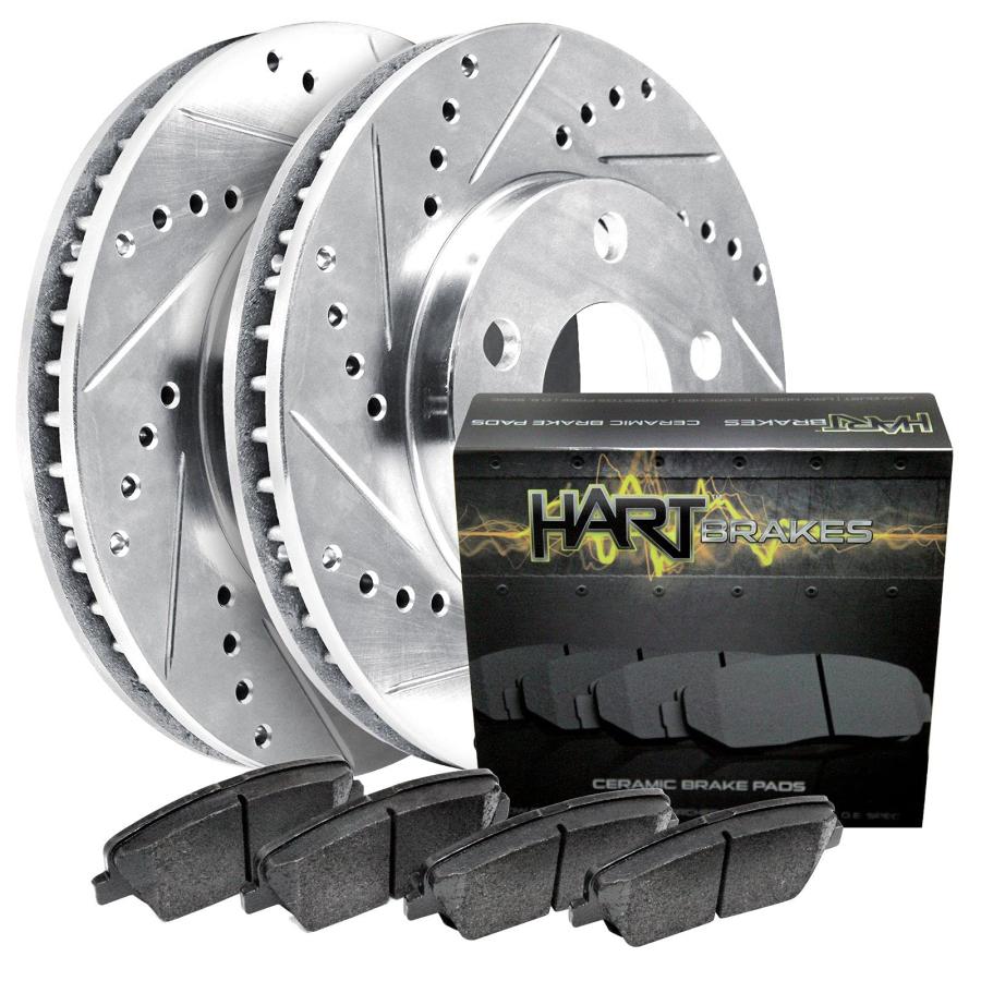 Hart Brakes リアブレーキとローターキット | リアブレーキパッド | ブレーキローターとパッド | セラミックブレーキ 並行輸入品の画像