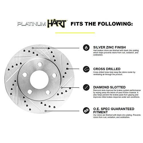 Hart Brakes Rear Brakes and Rotors Kit |Rear Brake Pads| Brake Ro 並行輸入品の画像
