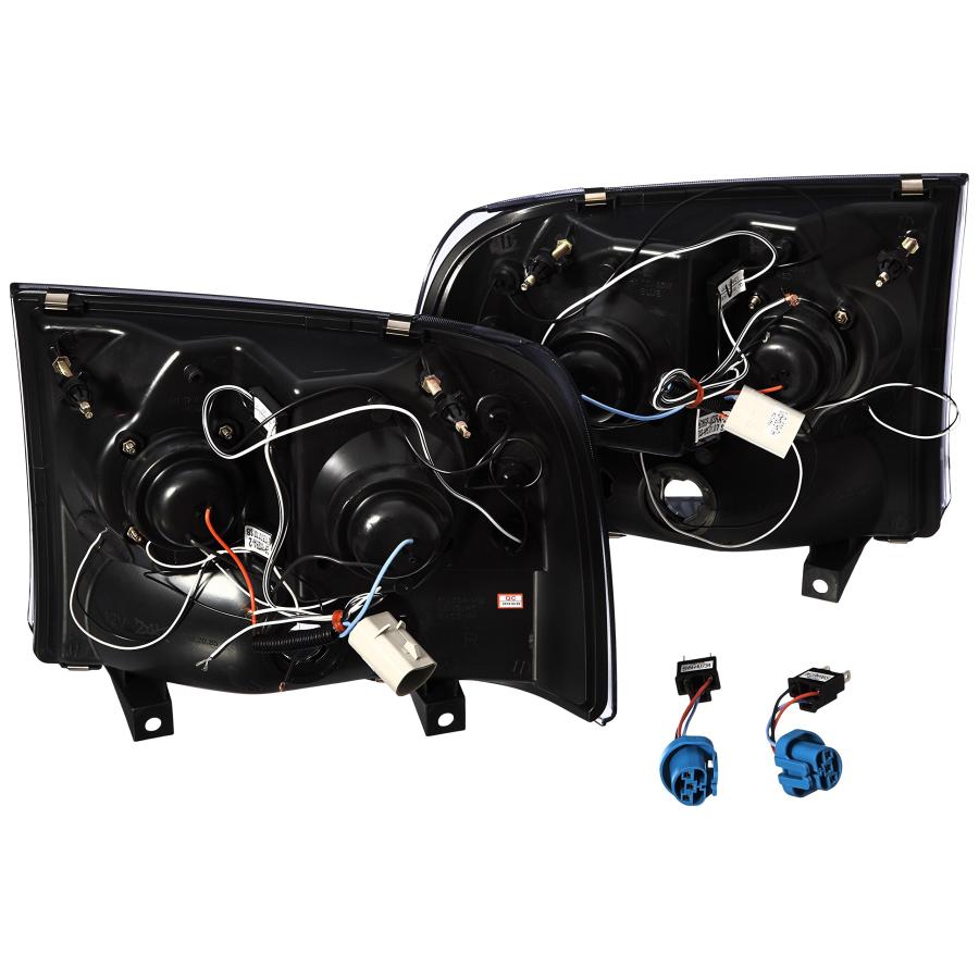【並行輸入品】Spec D Tuning 2LHP F25099G TM Ford F250 LED デュアルハロー光沢ブラックプロジェクターヘ_3