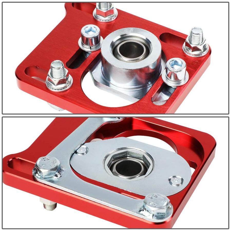 Auto Dynasty Red Front +/  2.5 Adjustable Camber Caster Plates C 並行輸入品の画像