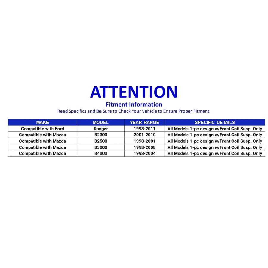 PartsW 8 PC Suspension Kit for Ford Ranger 1998 2011/Mazda B23 並行輸入品_3