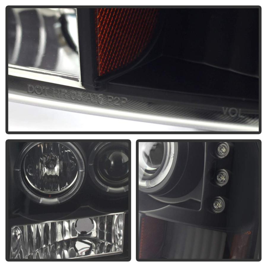 Spyder Auto 5078452 LED ヘイロー プロジェクター ヘッドライト ブラック/スモーク Spyder Auto 並行輸入品の画像