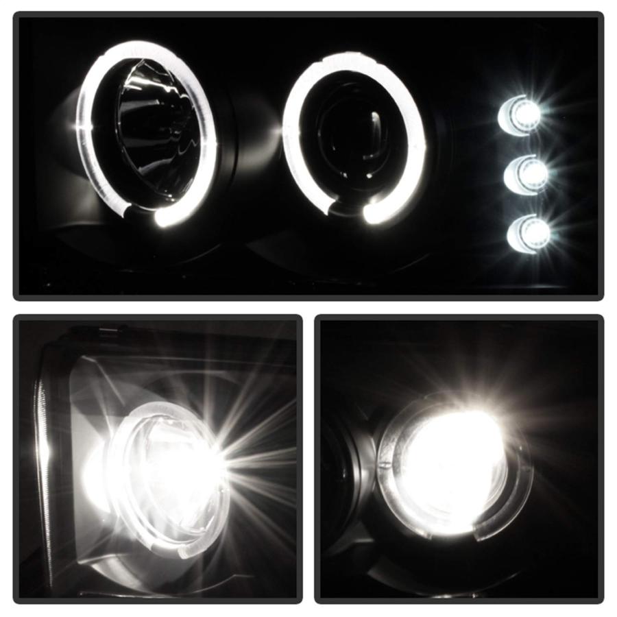 Spyder Auto 5078452 LED ヘイロー プロジェクター ヘッドライト ブラック/スモーク Spyder Auto 並行輸入品の画像