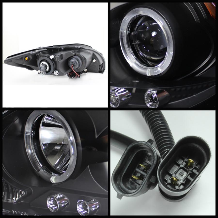 Spyder Auto 5073303 LED Halo Projector Headlights Black/Clear 並行輸入品の画像