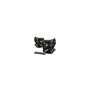 【並行輸入品】 Auto Dynasty Compatible with Ford Super Duty 3rd Gen Pair of Smoの画像