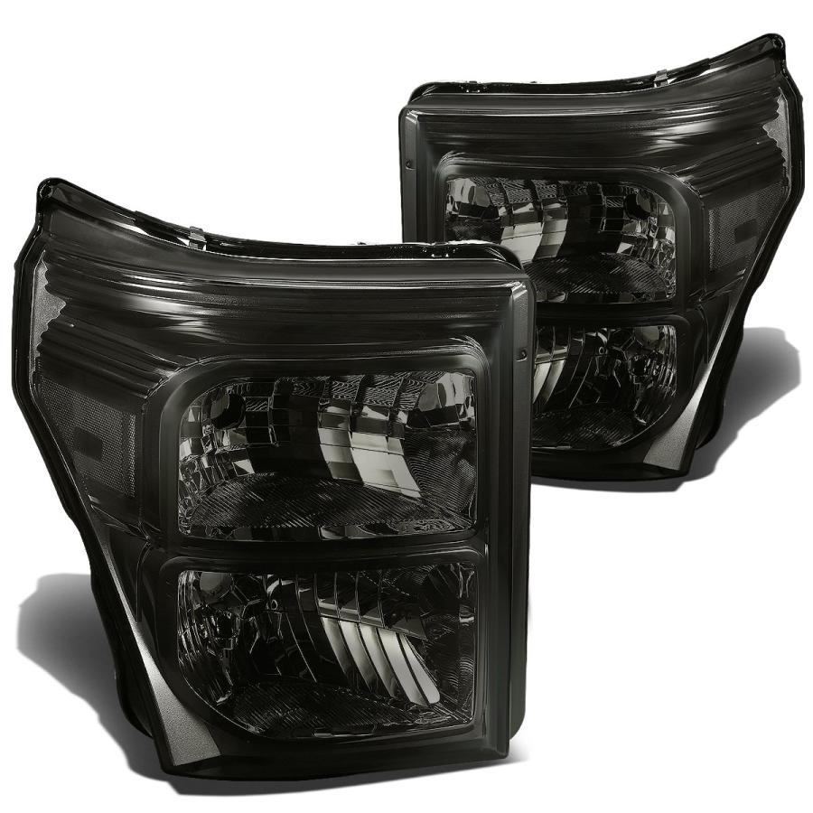 【並行輸入品】 Auto Dynasty Compatible with Ford Super Duty 3rd Gen Pair of Smoの画像