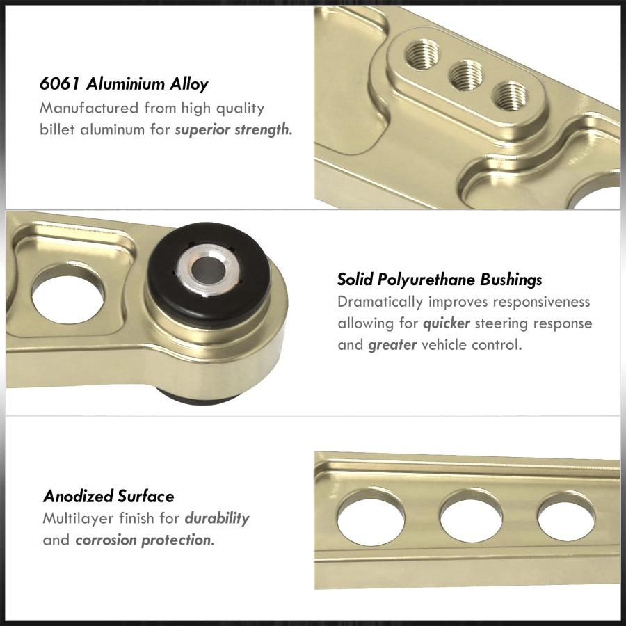 AJP Distributors Rear Lower Billet Aluminum Control Arms LCA Gol 並行輸入品の画像