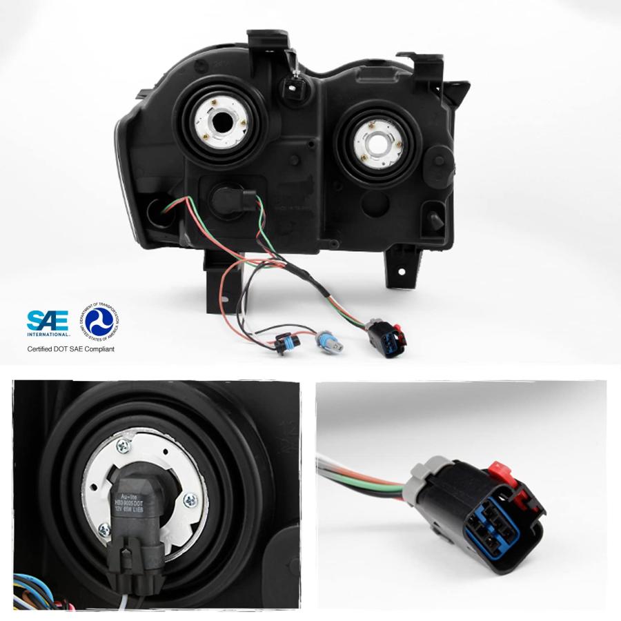 【並行輸入品】 AKKON   For Jeep Grand Cherokee Halogen Type Headlights Head Lamの画像